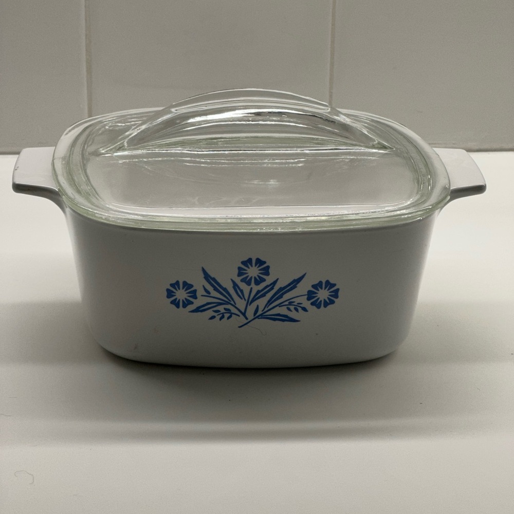 Corningware White and Blue Cookware Classic